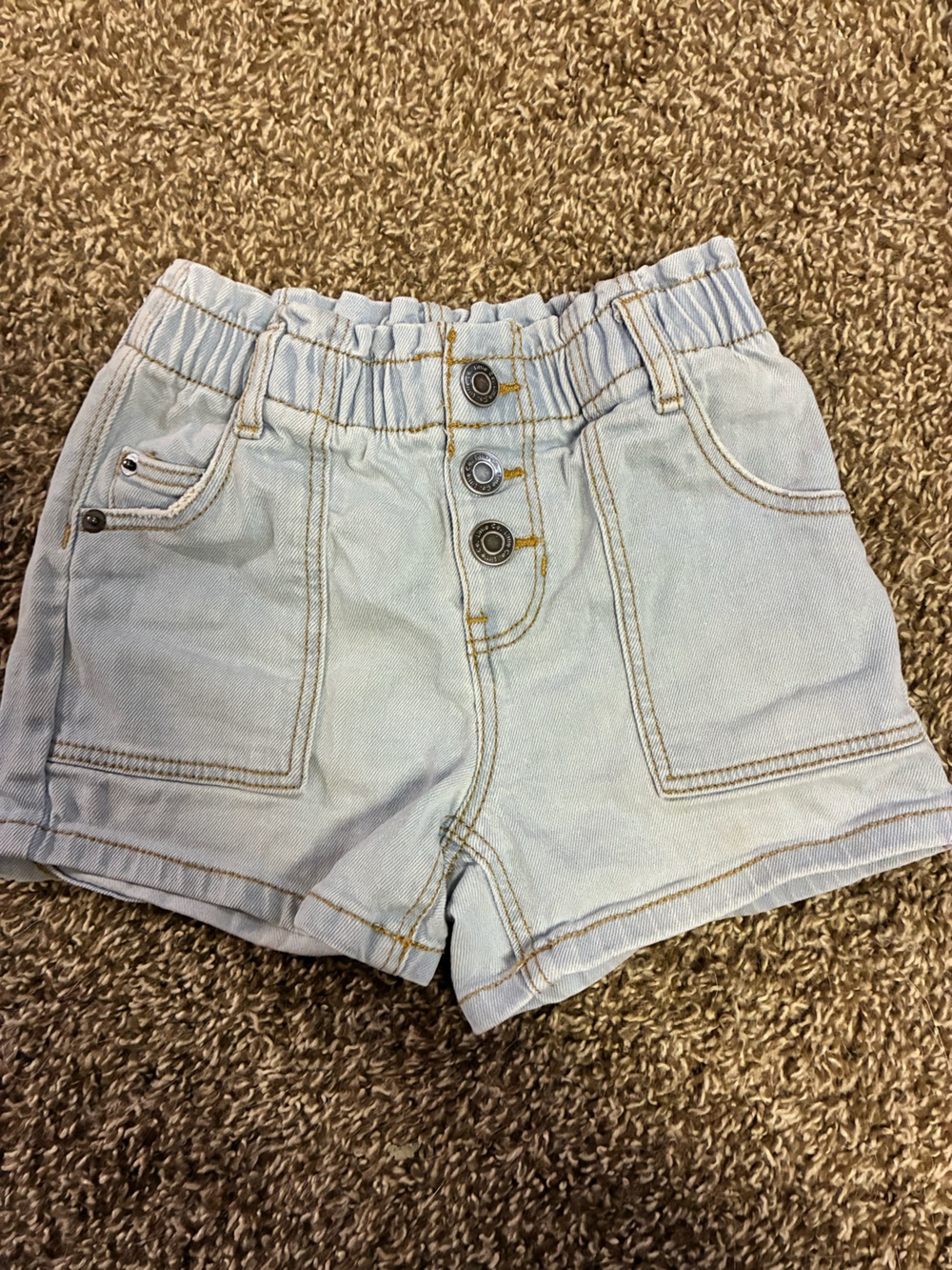 Little Co. Light Blue Girls' Elastic Waist Shorts